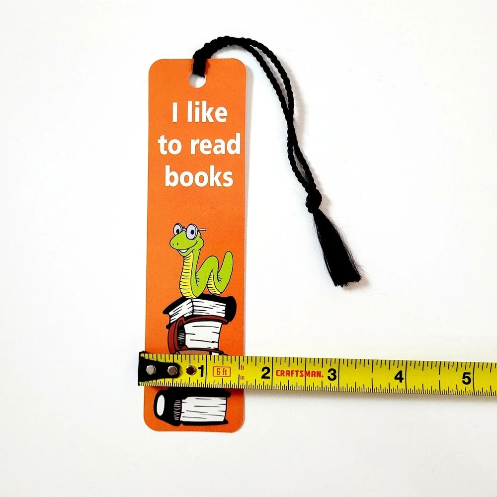 Vintage 90s Bookworm tassel Bookmark I like to Read Books Distinction Britain UK